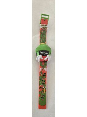 Vintage Warner Bros. Marvin The Martian Digital Flip Up Display Watch No Battery